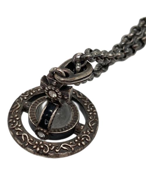 Vivienne Westwood（ヴィヴィアンウエストウッド）Vivienne Westwood (ヴィヴィアンウエストウッド) 花刻印 タイニー オーブクリスタルネックレスの古着・服飾アイテム