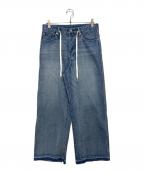 LE CIEL DE HARRISSル シェル ド ハリス）の古着「Drawstring Sax Blue Denim 5-pocket Pants」｜インディゴ