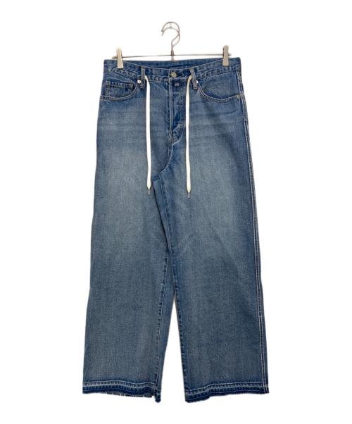 LE CIEL DE HARRISS（ル シェル ド ハリス）LE CIEL DE HARRISS (ル シェル ド ハリス) Drawstring Sax Blue Denim 5-pocket Pants インディゴ サイズ:SIZE 38の古着・服飾アイテム