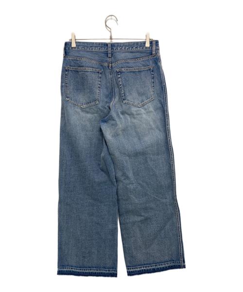LE CIEL DE HARRISS（ル シェル ド ハリス）LE CIEL DE HARRISS (ル シェル ド ハリス) Drawstring Sax Blue Denim 5-pocket Pants インディゴ サイズ:SIZE 38の古着・服飾アイテム