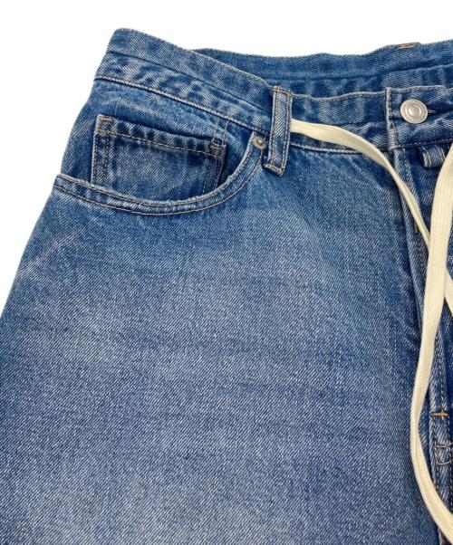 LE CIEL DE HARRISS（ル シェル ド ハリス）LE CIEL DE HARRISS (ル シェル ド ハリス) Drawstring Sax Blue Denim 5-pocket Pants インディゴ サイズ:SIZE 38の古着・服飾アイテム