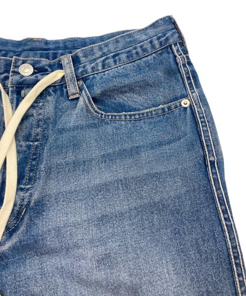 LE CIEL DE HARRISS（ル シェル ド ハリス）LE CIEL DE HARRISS (ル シェル ド ハリス) Drawstring Sax Blue Denim 5-pocket Pants インディゴ サイズ:SIZE 38の古着・服飾アイテム