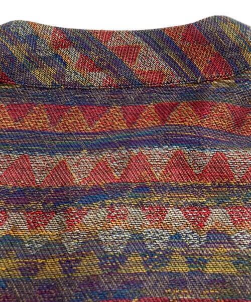 missoni（ミッソーニ）missoni (ミッソーニ) ノーカラージャケット ネイビー×レッド サイズ:36の古着・服飾アイテム
