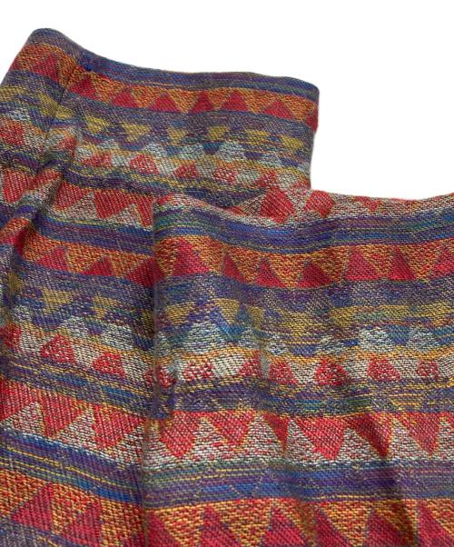 missoni（ミッソーニ）missoni (ミッソーニ) ノーカラージャケット ネイビー×レッド サイズ:36の古着・服飾アイテム