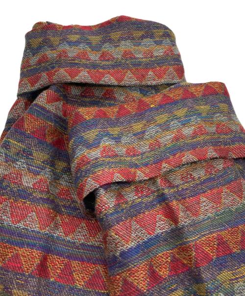 missoni（ミッソーニ）missoni (ミッソーニ) ノーカラージャケット ネイビー×レッド サイズ:36の古着・服飾アイテム