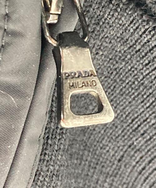 PRADA SPORTS（プラダスポーツ）PRADA SPORTS (プラダスポーツ) ナイロン切替ハーフジップニット ブラック サイズ:50の古着・服飾アイテム