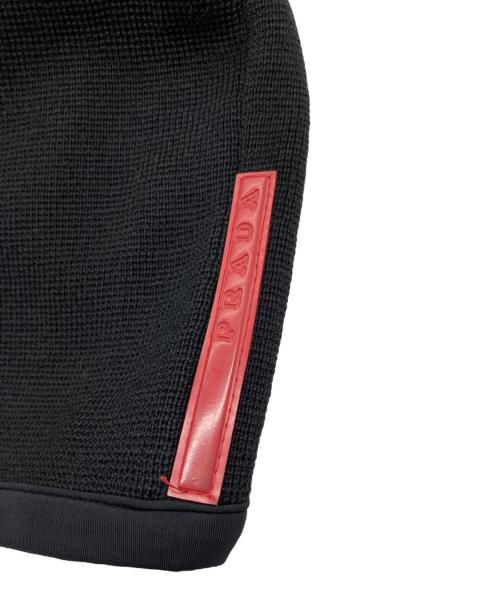 PRADA SPORTS（プラダスポーツ）PRADA SPORTS (プラダスポーツ) ナイロン切替ハーフジップニット ブラック サイズ:50の古着・服飾アイテム