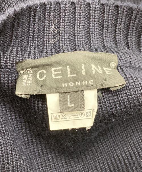 CELINE HOMME（セリーヌオム）CELINE HOMME (セリーヌオム) 金釦ウールVネックカーディガン ネイビー サイズ:Lの古着・服飾アイテム