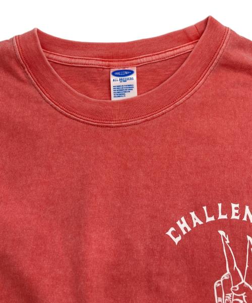 CHALLENGER（チャレンジャー）CHALLENGER (チャレンジャー) PIGMENT PEACE TEE ピンク サイズ:Lの古着・服飾アイテム