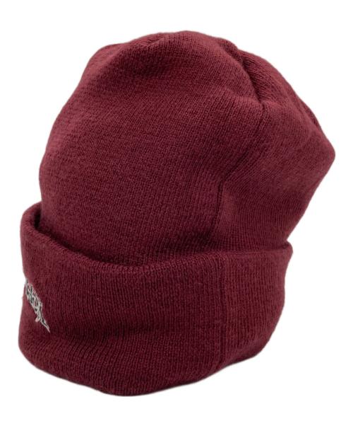 CHALLENGER（チャレンジャー）CHALLENGER (チャレンジャー) CRUSH LOGO KNIT CAP バーガンディーの古着・服飾アイテム