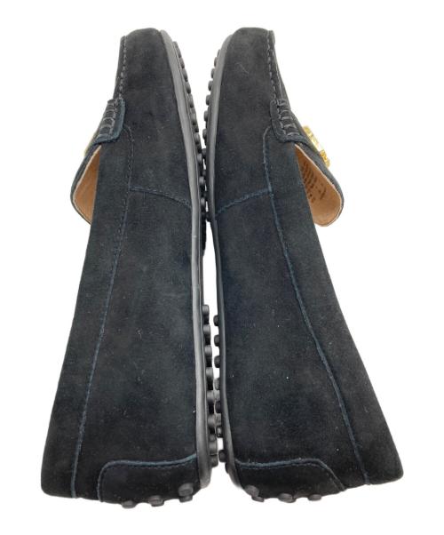 LAUREN RALPH LAUREN（ローレン ラルフ ローレン）LAUREN RALPH LAUREN (ローレン ラルフ ローレン) BARNSBURY メタルロゴスウェードローファー ブラック サイズ:US6の古着・服飾アイテム
