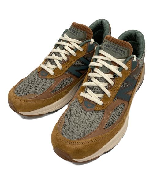 NEW BALANCE（ニューバランス）NEW BALANCE (ニューバランス) CarHartt (カーハート) M990CH6 ローカットスニーカー ブラウン×イエロー サイズ:US09の古着・服飾アイテム
