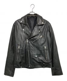 ZARA（ザラ）の古着「シープレザーライダースジャケット」｜ブラック