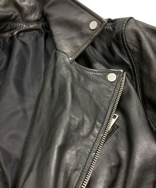 ZARA（ザラ）ZARA (ザラ) シープレザーライダースジャケット ブラック サイズ:Lの古着・服飾アイテム
