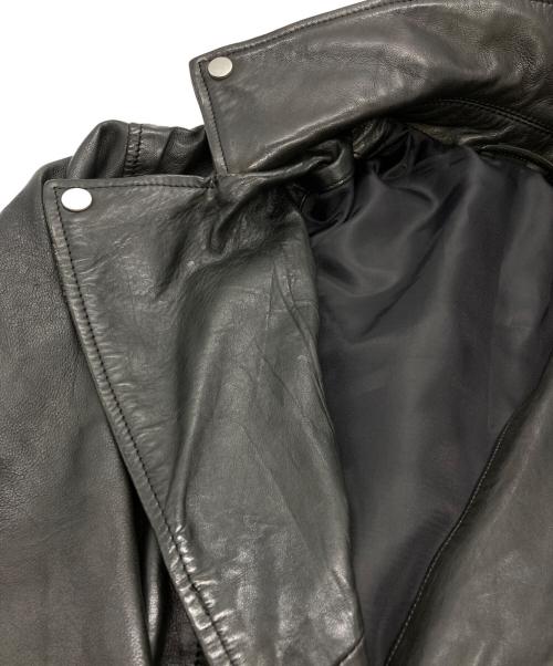 ZARA（ザラ）ZARA (ザラ) シープレザーライダースジャケット ブラック サイズ:Lの古着・服飾アイテム