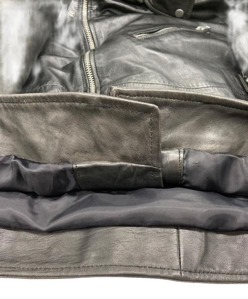 ZARA（ザラ）ZARA (ザラ) シープレザーライダースジャケット ブラック サイズ:Lの古着・服飾アイテム