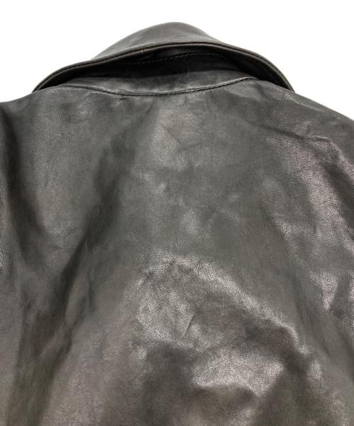 ZARA（ザラ）ZARA (ザラ) シープレザーライダースジャケット ブラック サイズ:Lの古着・服飾アイテム