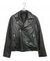 ZARA（ザラ）の古着「シープレザーライダースジャケット」｜ブラック