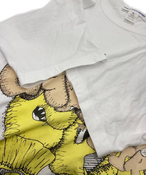 COMME des GARCONS SHIRT（コムデギャルソンシャツ）COMME des GARCONS SHIRT (コムデギャルソンシャツ) KAWS (カウズ) プリントTシャツ ホワイト サイズ:SIZE XLの古着・服飾アイテム