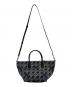 TORY BURCH (トリーバーチ) CANVAS BASKETWEAVE SMALL TOTE ネイビー×グレー：8000円