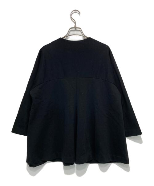 Y's（ワイズ）Y's (ワイズ) コットンノーカラージャケット ブラック サイズ:2の古着・服飾アイテム