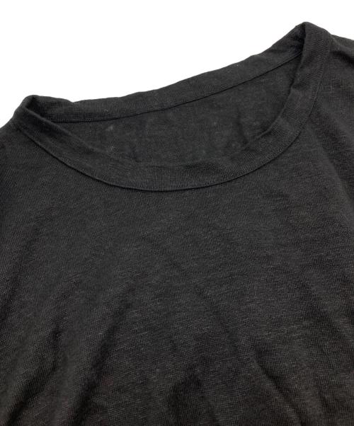 Y's（ワイズ）Y's (ワイズ) LINEN JERSEY SHIRRING POCKET TEE ブラック サイズ:2の古着・服飾アイテム