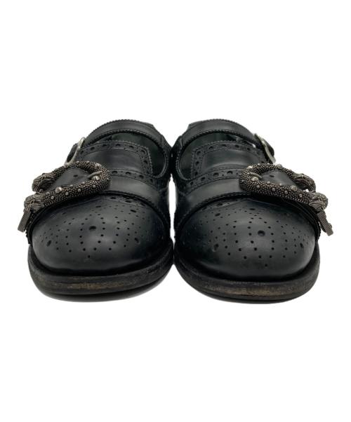 GUCCI（グッチ）GUCCI (グッチ) QUEERCORE BROGUE MONK SHOE ブラック サイズ:6 1/2の古着・服飾アイテム