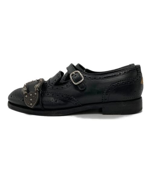GUCCI（グッチ）GUCCI (グッチ) QUEERCORE BROGUE MONK SHOE ブラック サイズ:6 1/2の古着・服飾アイテム