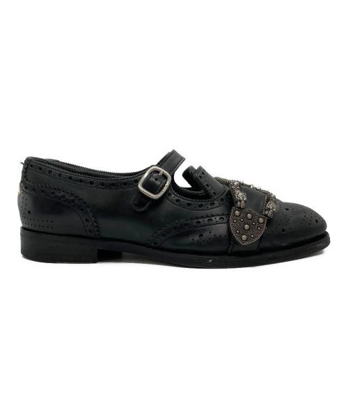 GUCCI（グッチ）GUCCI (グッチ) QUEERCORE BROGUE MONK SHOE ブラック サイズ:6 1/2の古着・服飾アイテム