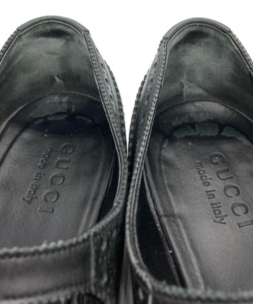 GUCCI（グッチ）GUCCI (グッチ) QUEERCORE BROGUE MONK SHOE ブラック サイズ:6 1/2の古着・服飾アイテム