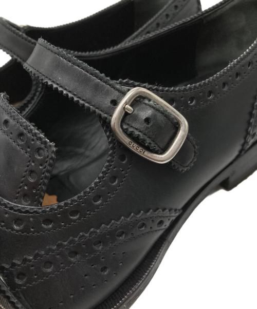 GUCCI（グッチ）GUCCI (グッチ) QUEERCORE BROGUE MONK SHOE ブラック サイズ:6 1/2の古着・服飾アイテム