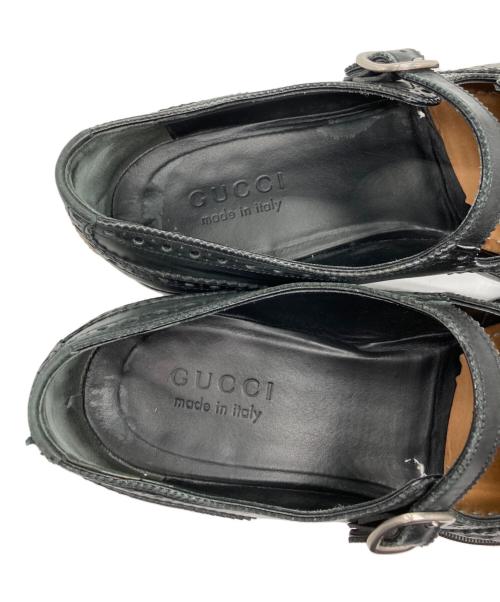 GUCCI（グッチ）GUCCI (グッチ) QUEERCORE BROGUE MONK SHOE ブラック サイズ:6 1/2の古着・服飾アイテム
