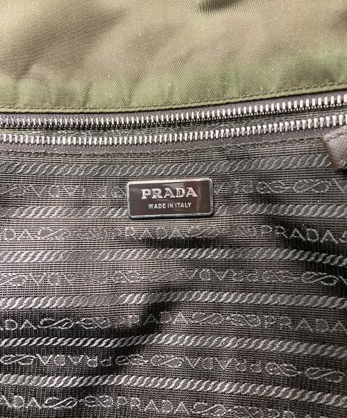 PRADA（プラダ）PRADA (プラダ) ロゴプレート ナイロンショルダーバッグ カーキ（BRUCIATO)の古着・服飾アイテム