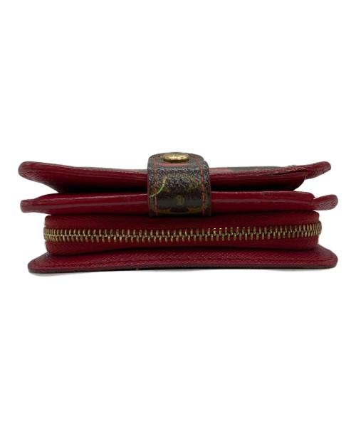 LOUIS VUITTON（ルイ ヴィトン）LOUIS VUITTON (ルイ ヴィトン) モノグラム・チェリー コンパクト・ジップ ブラウン×レッドの古着・服飾アイテム