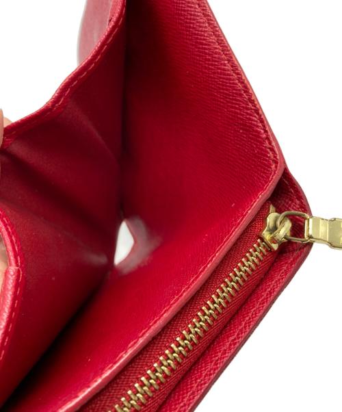 LOUIS VUITTON（ルイ ヴィトン）LOUIS VUITTON (ルイ ヴィトン) モノグラム・チェリー コンパクト・ジップ ブラウン×レッドの古着・服飾アイテム