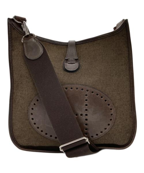 HERMES（エルメス）HERMES (エルメス) エブリン2 PM ショルダーバッグ オリーブ×ブラウンの古着・服飾アイテム