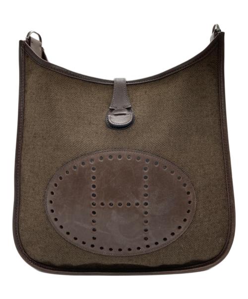 HERMES（エルメス）HERMES (エルメス) エブリン2 PM ショルダーバッグ オリーブ×ブラウンの古着・服飾アイテム