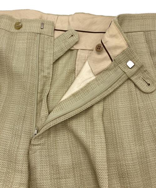 Christian Dior MONSIEUR（クリスチャンディオールムッシュ）Christian Dior MONSIEUR (クリスチャンディオールムッシュ) ウールツータックパンツ ベージュ サイズ:88の古着・服飾アイテム