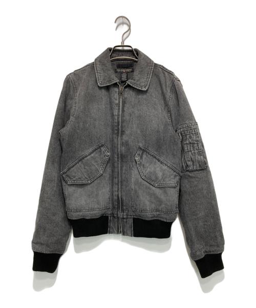 POLO JEANS COMPANY（ポロジーンズカンパニー）POLO JEANS Company (ポロジーンズカンパニー) デニムフライトジャケット グレー サイズ:Sの古着・服飾アイテム
