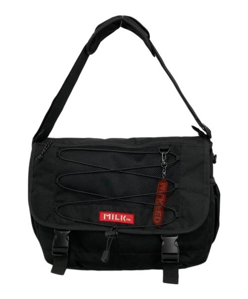 MILK FED.（ミルクフェド）MILK FED. (ミルクフェド) DAILY MESSENGER BAG ブラック×レッドの古着・服飾アイテム