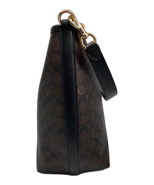 COACH（コーチ）COACH (コーチ) シティ ラージ バケット バッグ・シグネチャー キャンバス ブラウン×ブラックの古着・服飾アイテム