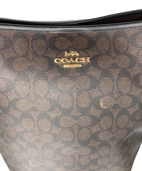 COACH（コーチ）COACH (コーチ) シティ ラージ バケット バッグ・シグネチャー キャンバス ブラウン×ブラックの古着・服飾アイテム