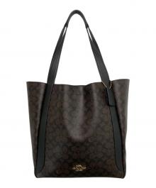COACH（コーチ）の古着「ハドリー トート バッグ・シグネチャー キャンバス」｜ブラウン×ブラック