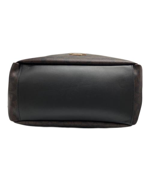 COACH（コーチ）COACH (コーチ) ハドリー トート バッグ・シグネチャー キャンバス ブラウン×ブラックの古着・服飾アイテム