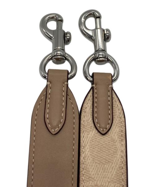 COACH（コーチ）COACH (コーチ) リバーシブル ストラップ・シグネチャー キャンバス ベージュ×ブラウンの古着・服飾アイテム