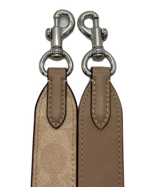 COACH（コーチ）COACH (コーチ) リバーシブル ストラップ・シグネチャー キャンバス ベージュ×ブラウンの古着・服飾アイテム