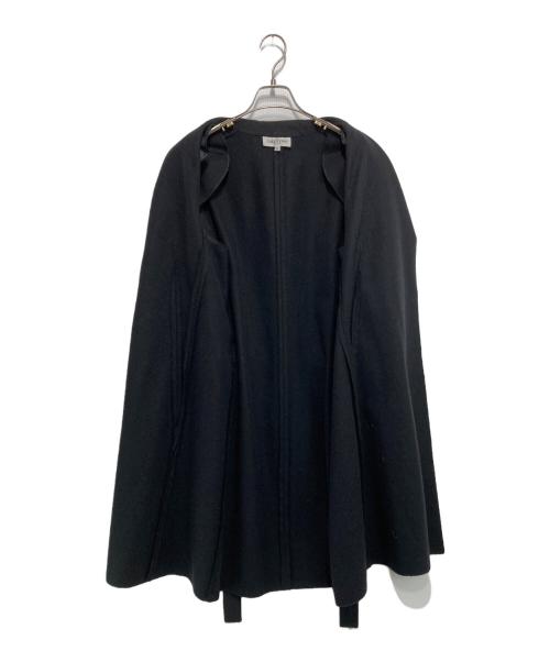 VALENTINO（ヴァレンティノ）VALENTINO (ヴァレンティノ) デザインフリンジロングコート ブラック サイズ:40/6の古着・服飾アイテム