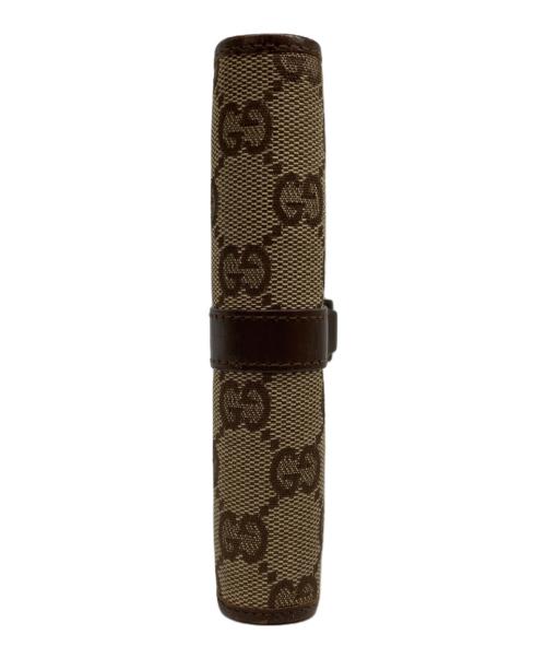 GUCCI（グッチ）GUCCI (グッチ) GGキャンバス ジャッキーライン 手帳カバー ベージュ×ブラウンの古着・服飾アイテム
