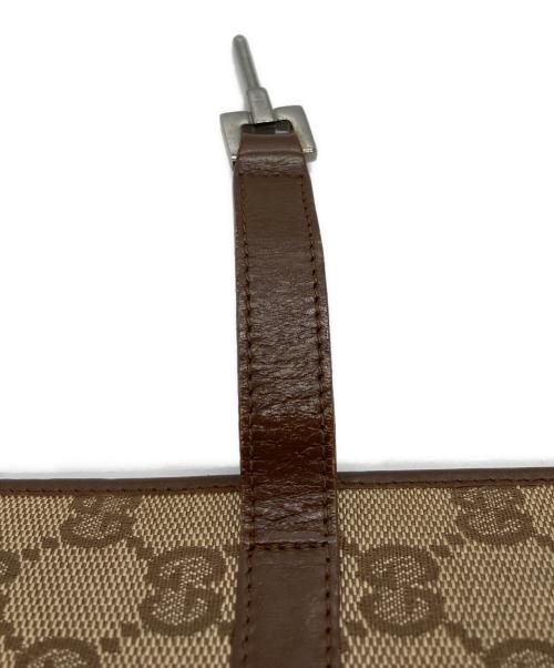 GUCCI（グッチ）GUCCI (グッチ) GGキャンバス ジャッキーライン 手帳カバー ベージュ×ブラウンの古着・服飾アイテム