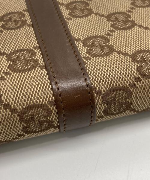 GUCCI（グッチ）GUCCI (グッチ) GGキャンバス ジャッキーライン 手帳カバー ベージュ×ブラウンの古着・服飾アイテム